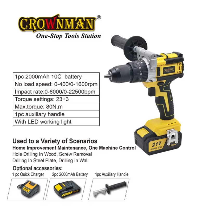 Power Brushless Motor 80N.m 13 - Power Drill Cordless recension och pris